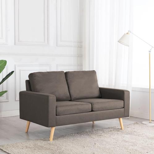 vidaXL Tweezitsbank stof taupe, Huis en Inrichting, Banken | Bankstellen, Nieuw, Minder dan 150 cm, Stof, Tweepersoons, Verzenden