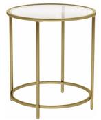 Hoppa! LGT20G Bijzettafel Goud 55x50x55cm van 38 voor 23, Ophalen of Verzenden, Nieuw