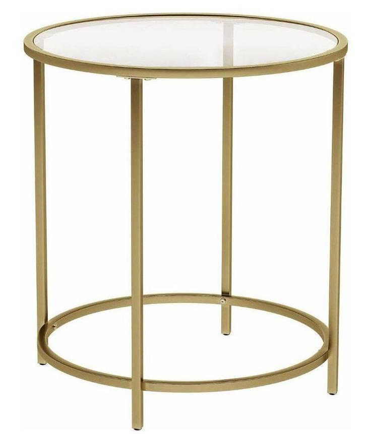 Hoppa! LGT20G Bijzettafel Goud 55x50x55cm van 38 voor 23, Huis en Inrichting, Tafels | Bijzettafels, Nieuw, Ophalen of Verzenden