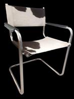 Fauteuil - Leder, Staal, Haar, Antiek en Kunst, Antiek | Meubels | Stoelen en Banken