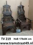 Koningsstoel - originele antieke teak stoel - zéér speciaal