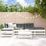 vidaXL 6-delige Loungeset massief grenenhout wit, Verzenden, Nieuw, 6 zitplaatsen, Loungeset