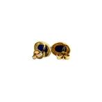 Gouden oorstekers met lapis lazuli 14 krt