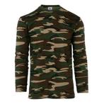 T-shirt leger camouflage woodland met lange mouwen, Kleding | Heren, Nieuw, Verzenden