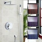 Mooie LED inbouw douche set messing met chroom afwerking., Verzenden, Nieuw