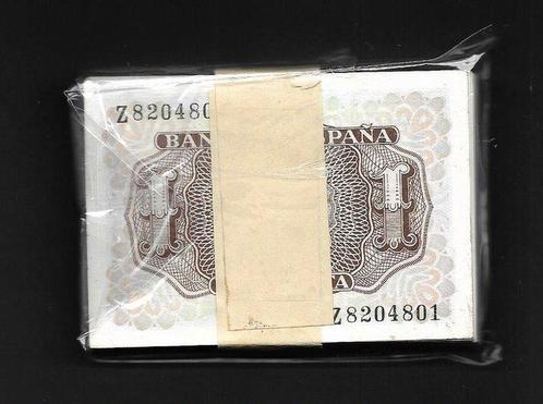 Spanje. - 100 x 1 pesetas 1953 - Pick 144a, Postzegels en Munten, Munten | Nederland