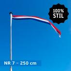 NR 7: Nederlandse wimpel 250 cm standaard blauw 100% stil, Nieuw