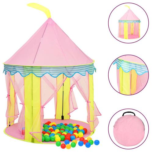 vidaXL Kinderspeeltent 100x100x127 cm roze, Kinderen en Baby's, Speelgoed | Speeltenten, Nieuw, Verzenden