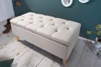 Chesterfield borstbank CASTLE 100cm beige bank landelijke, Ophalen of Verzenden, Nieuw