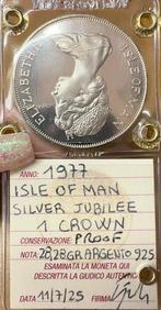 Isle of Man (Brits Kroonbezit). Elizabeth II. Crown 1977, Postzegels en Munten