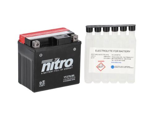 Nitro accu NTZ7S-BS AGM open met zuurpakket, Motoren, Onderdelen | Overige, Nieuw, Verzenden