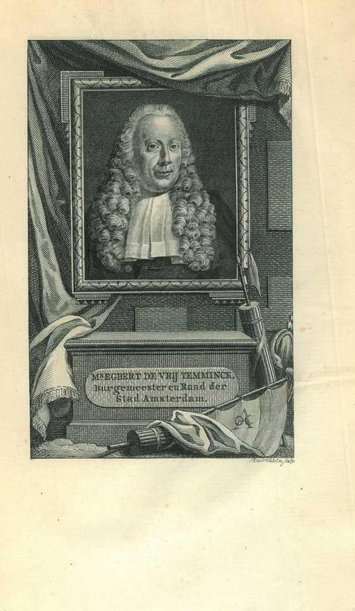 Portrait of Egbert de Vrij Temminck, Antiek en Kunst, Kunst | Etsen en Gravures