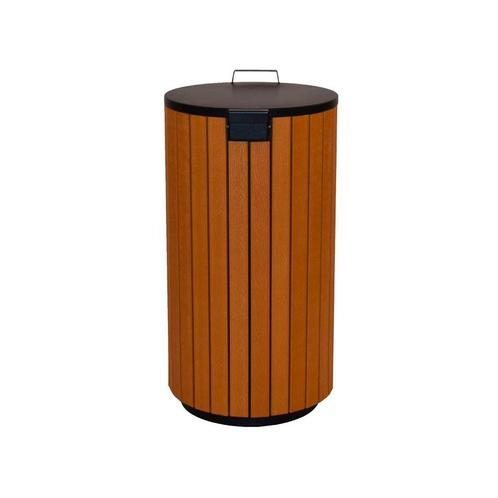 Buitenafvalbak houtlook 90ltr - antraciet, Huis en Inrichting, Woonaccessoires | Prullenbakken, Nieuw, Verzenden