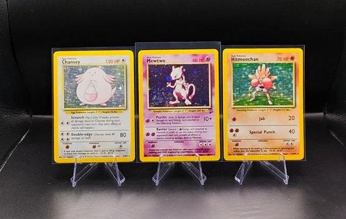 WOTC Pokémon - 3 Card - ENG - Set Base / Set Base 2 - Mewtwo, Hobby en Vrije tijd, Verzamelkaartspellen | Pokémon