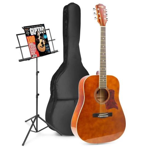 MAX SoloJam Western akoestische gitaar starterset met muziek, Muziek en Instrumenten, Snaarinstrumenten | Gitaren | Akoestisch