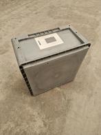 Kunststof stapelbak 400x400x220mm vierkant, gesloten,, Doe-het-zelf en Verbouw, Kratten en Dozen, Gebruikt, 40 tot 60 cm, 50 tot 75 cm