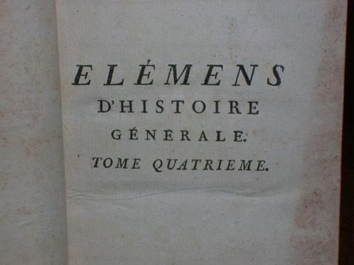 abbé Millot - Elemens dhistoire générale - 1778, Antiek en Kunst, Antiek | Boeken en Bijbels