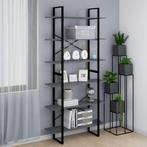 vidaXL Hoge kast 100x30x210 cm massief grenenhout grijs, Huis en Inrichting, Kasten | Boekenkasten, 100 tot 150 cm, Nieuw, Grenenhout