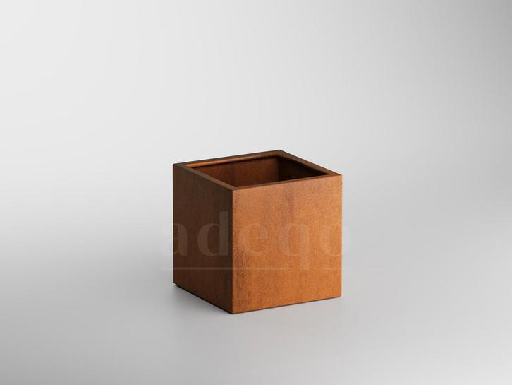 Adeqo cortenstaal plantenbak vierkant 60 x 60 x 60 cm, Tuin en Terras, Bloembakken en Plantenbakken, 60 cm of meer, 60 tot 100 cm