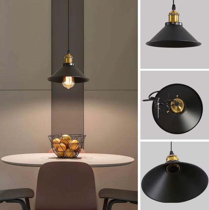 Vintage Industriële Hanglamp - E27 Plafondlamp - Designlamp, Huis en Inrichting, Lampen | Plafondlampen, Nieuw, Verzenden