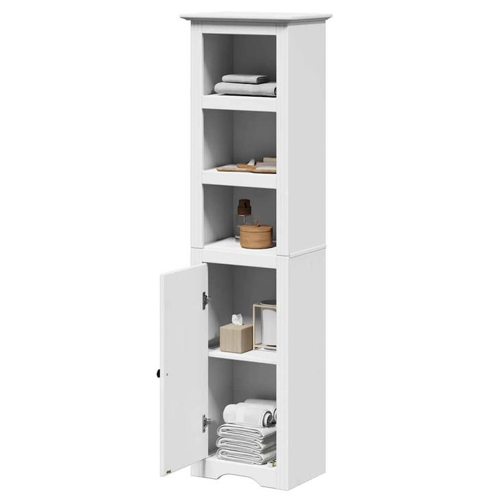 vidaXL Badkamerkast BODO 44x30x160 cm wit, Huis en Inrichting, Badkamer | Badkamermeubels, Nieuw, Verzenden
