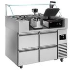 GGM Gastro | Voorbereidingstafel - 1210mm - 4 laden - voor |, Verzenden, Nieuw in verpakking