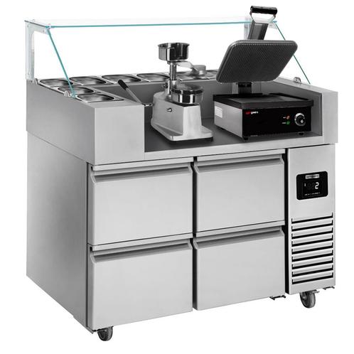 GGM Gastro | Voorbereidingstafel - 1210mm - 4 laden - voor |, Zakelijke goederen, Horeca | Meubilair en Inrichting, Nieuw in verpakking
