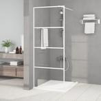 vidaXL Inloopdouchewand 80x195 cm transparant ESG-glas wit, Doe-het-zelf en Verbouw, Verzenden, Nieuw