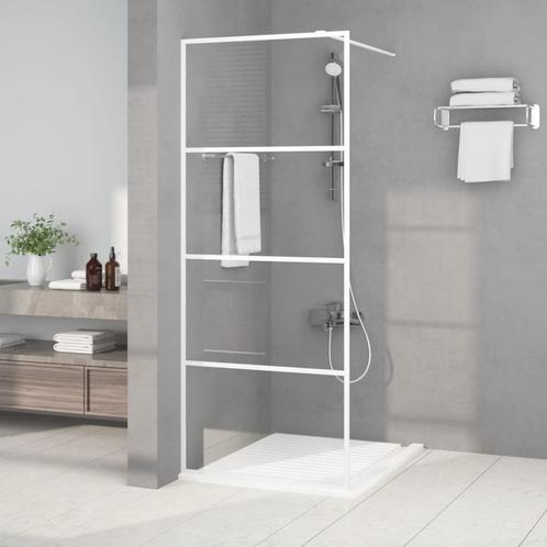 vidaXL Inloopdouchewand 80x195 cm transparant ESG-glas wit, Doe-het-zelf en Verbouw, Sanitair, Nieuw, Verzenden