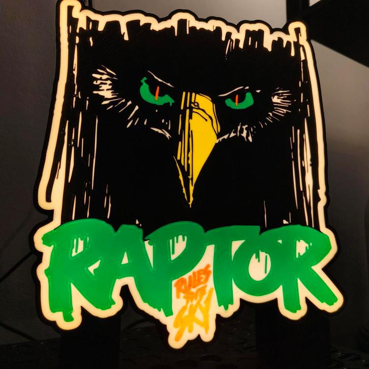 Cedar point Ohio Raptor rules the sky LED lichtbak, Huis en Inrichting, Lampen | Tafellampen, Minder dan 50 cm, Nieuw, Kunststof