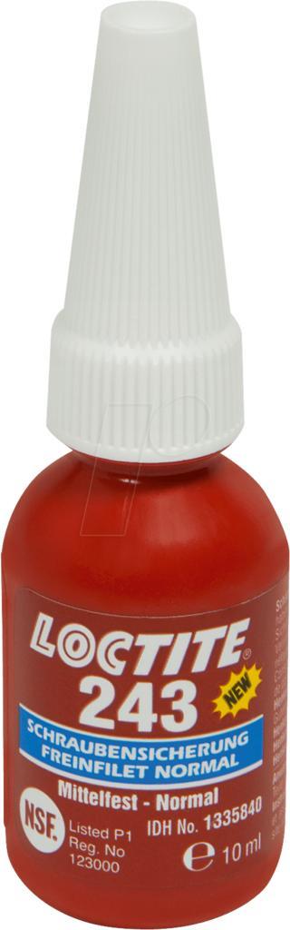 Loctite 243 10 ml, fles, Doe-het-zelf en Verbouw, Isolatie en Afdichting, Nieuw, Verzenden