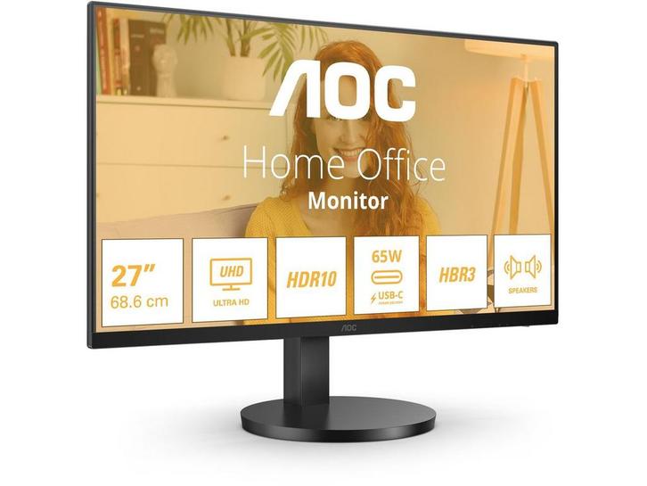 AOC U27B3CF - 27 inch UHD-monitor - IPS-paneel HDR10 USB-C -, Huis en Inrichting, Woonaccessoires | Overige, Zo goed als nieuw