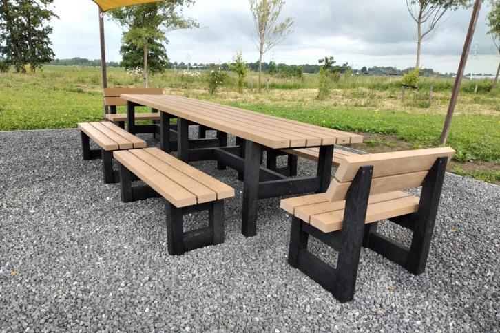 Rockwood® Tuinset Community - Zwaar Kunststof - Sand Beige, Tuin en Terras, Tuinsets en Loungesets, Nieuw, Hout, Ophalen of Verzenden