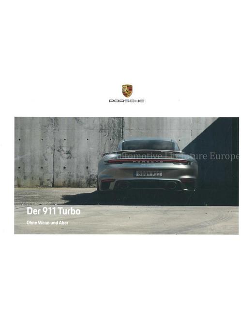 2022 PORSCHE 911 TURBO HARDCOVER BROCHURE DUITS, Boeken, Auto's | Folders en Tijdschriften, Porsche