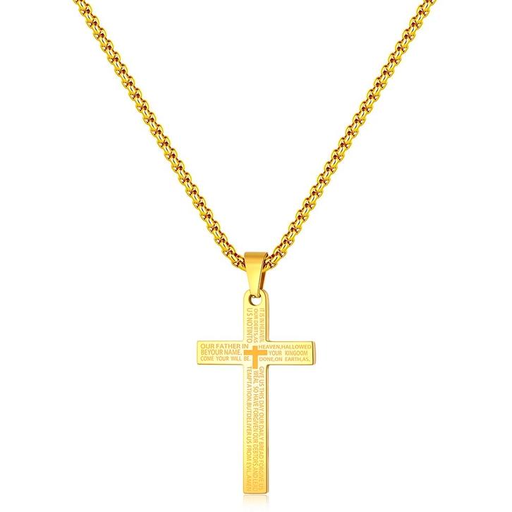Fako Bijoux - Cubaans Kruis Voor Mannen Medium - Ketting Met, Sieraden, Tassen en Uiterlijk, Kettingen, Verzenden