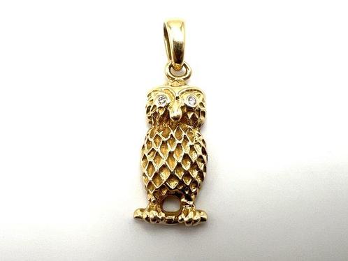 Hanger - 18 karaat Geel goud - 0.02ct. tw. Diamant, Sieraden, Tassen en Uiterlijk, Antieke sieraden