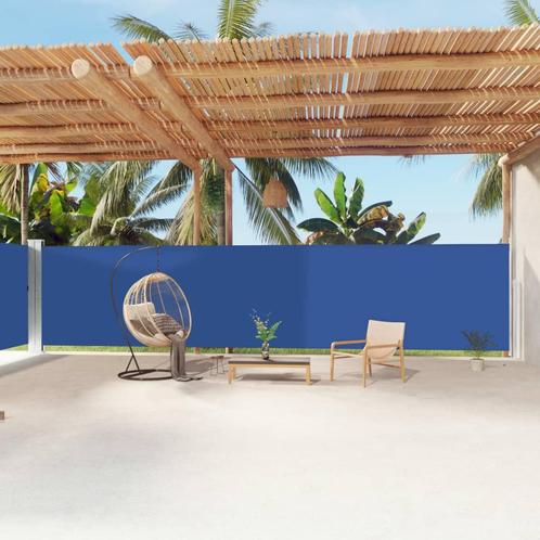 vidaXL Windscherm uittrekbaar 180x1200 cm blauw, Tuin en Terras, Zonneschermen, Nieuw, Verzenden