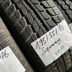2 x Sunny 195-55-16 Winterbanden 6mm, Gebruikt, 16 inch, Band(en), Personenwagen