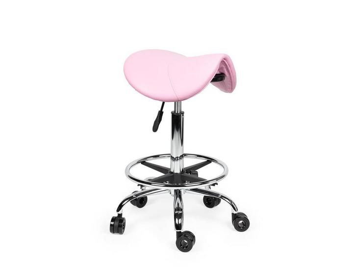 Kapperskruk Roze - Standaard Zithoogte met Voetsteun, Huis en Inrichting, Krukjes, In hoogte verstelbaar, Nieuw, Kunststof