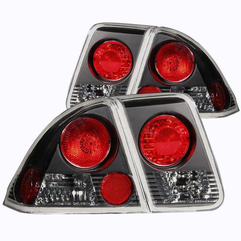 ANZO 2001-2004 Honda Civic Taillights Black - 221048, Auto-onderdelen, Verlichting, Ophalen of Verzenden