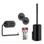 Toiletset Accessoires Smedbo Smart Pack Mat Zwart, Ophalen of Verzenden, Nieuw, Bad