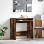 vidaXL Bureau met plank Gerookt eiken 77,5 x 43 x 79 cm, Verzenden, Nieuw