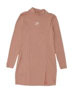 NIKE Womens Long Sleeve Jumper Dress UK 14 Large Pink Cotton, Verzenden, Nieuw