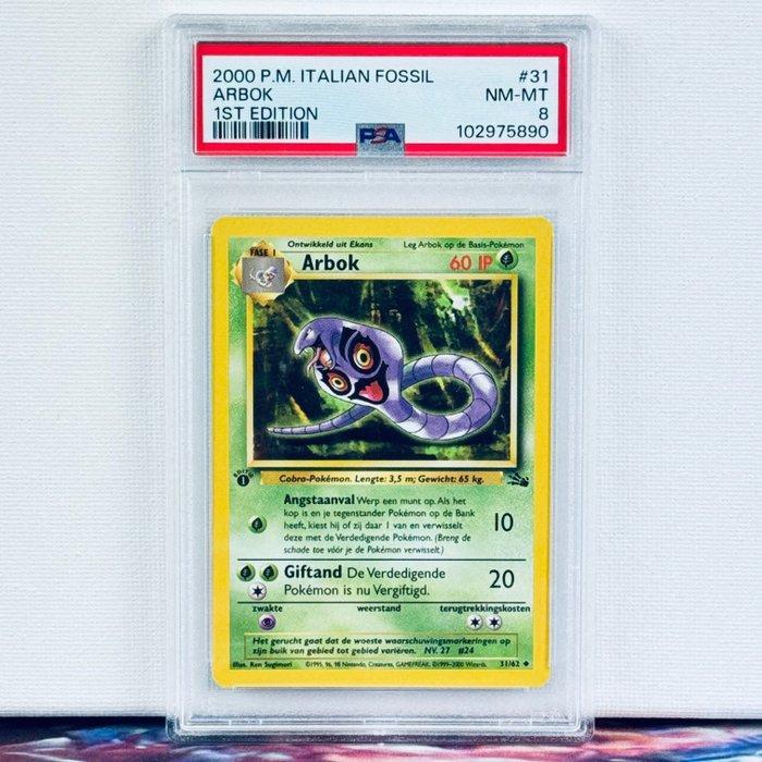 Pokémon Graded card - Error Slab Italian Fossil Arbok 1st, Hobby en Vrije tijd, Verzamelkaartspellen | Pokémon