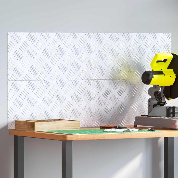 vidaXL Trap Tread Rechthoekig 4 pcs Zilver 50 x 25 cm, Doe-het-zelf en Verbouw, Ladders en Trappen, Nieuw, Verzenden