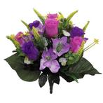 Zijdeboeket rozen en alstromeria mixed astilbe lila/purple, Nieuw, Ophalen of Verzenden