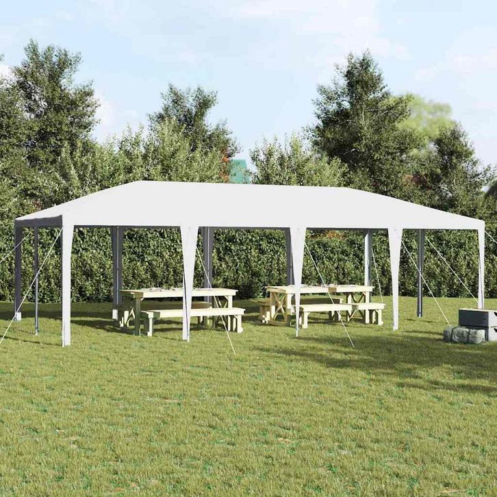 vidaXL Partytent Wit 800 x 400 x 266 cm Polyethyleen en, Tuin en Terras, Partytenten, Partytent, Nieuw, Verzenden