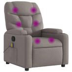 Massagestoel vidaXL Taupe Stof - Relax & Geniet | Tweedek..., Huis en Inrichting, Stoelen, Ophalen of Verzenden, Nieuw