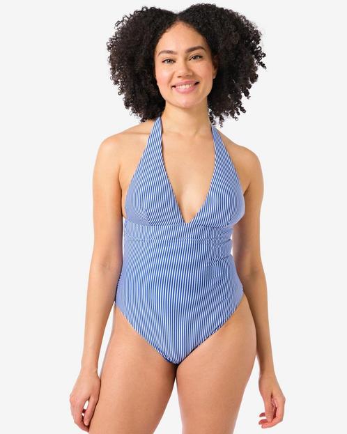 HEMA Dames badpak seersucker blauw korting, Kleding | Dames, Overige Dameskleding, Nieuw, Verzenden