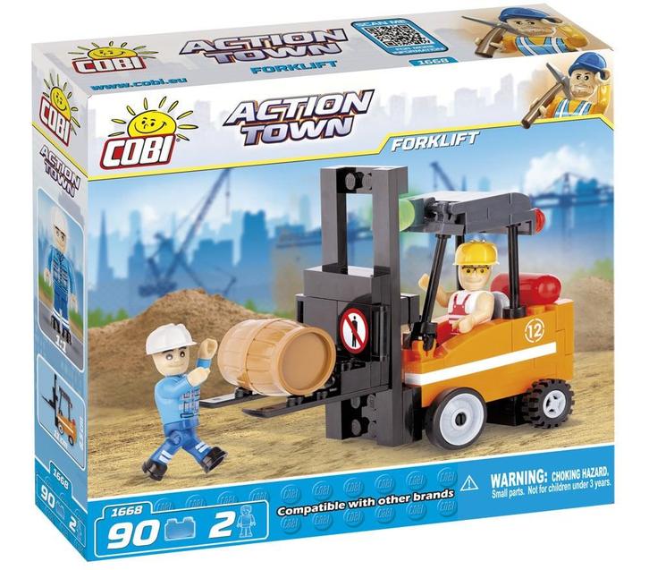 COBI - Action Town 1668 - Heftruck (kinder bouwsets), Kinderen en Baby's, Speelgoed | Bouwstenen, Nieuw, Verzenden